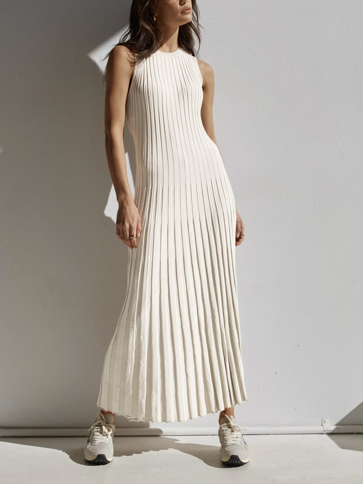 Camille Knit Pleat Maxi Dress