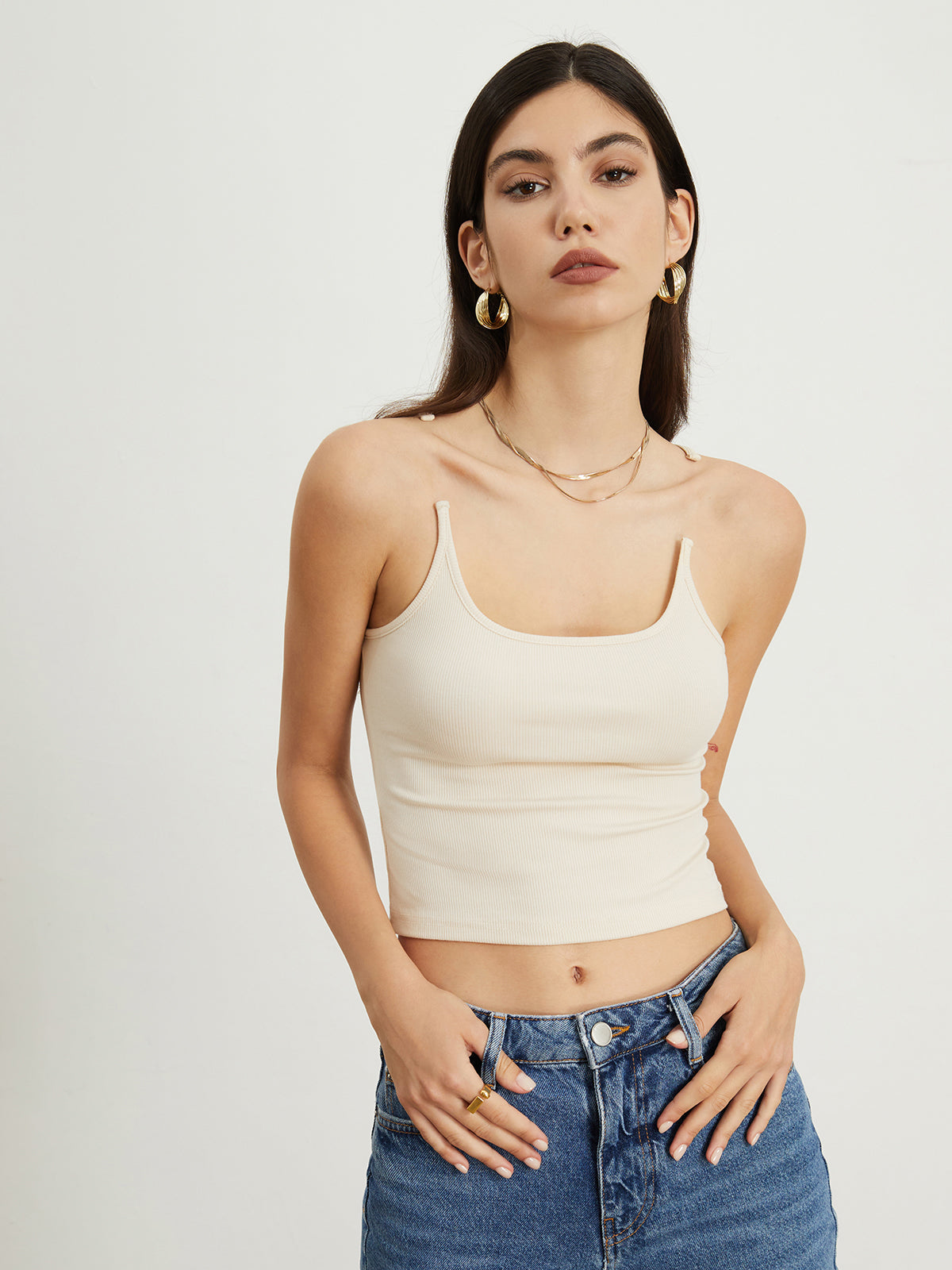 Transparent Strap Crop Tank Top