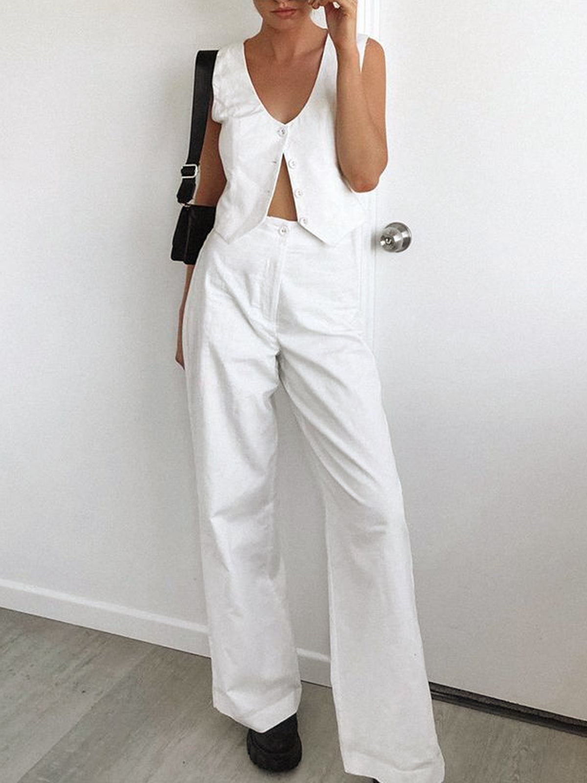 Levanzo Cotton Linen Two Piece Pants Set