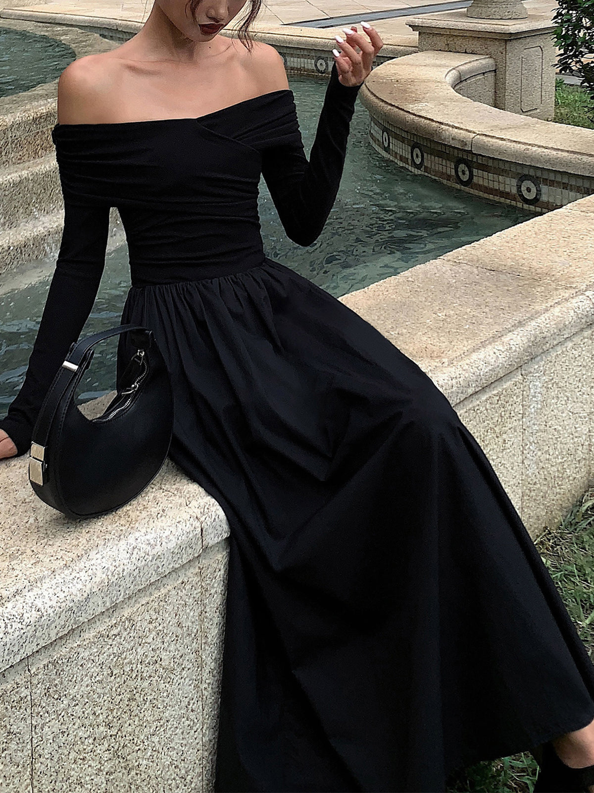 Off Shoulder Long Dress