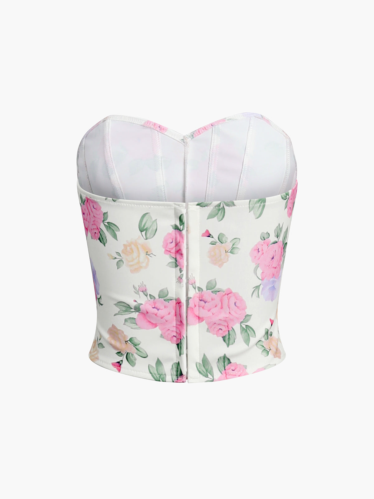 Flower Heart Shaped Neckline Corset