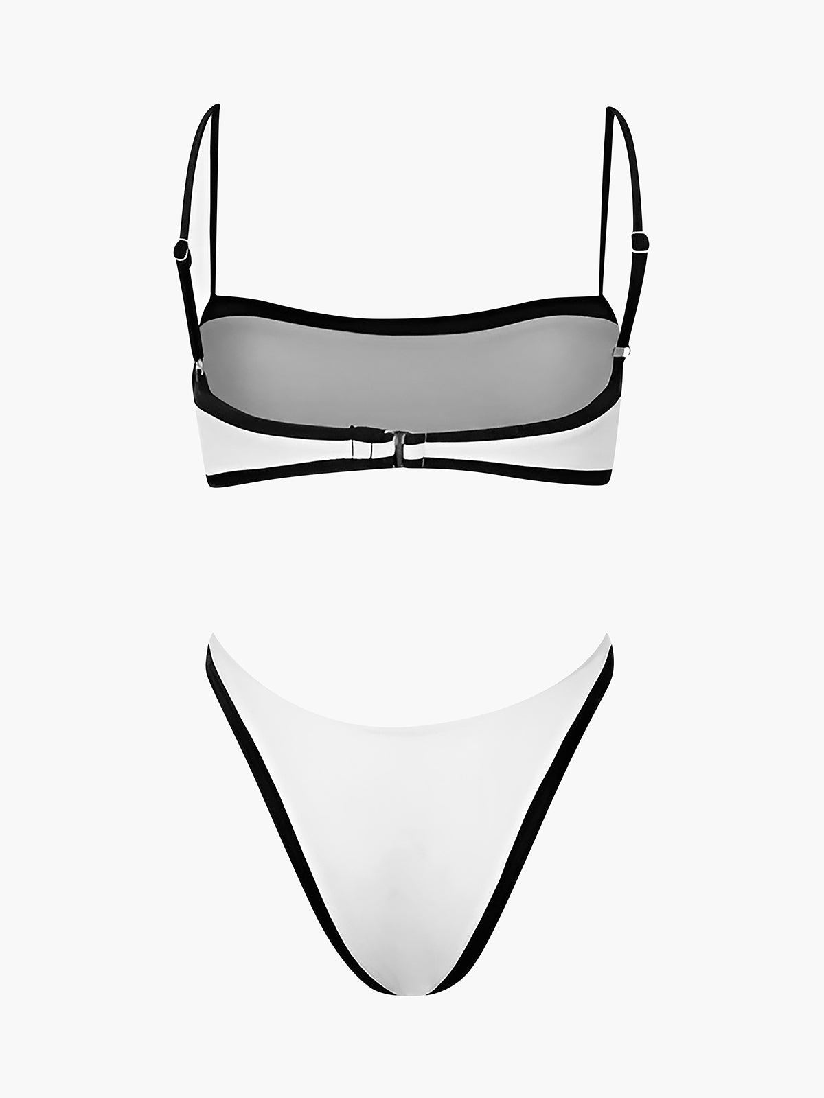 Contrast Binding Bikini Set